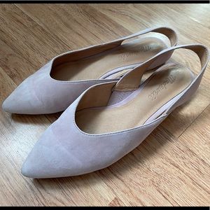 Madewell Suede Slingback Flat - Vintage Mauve